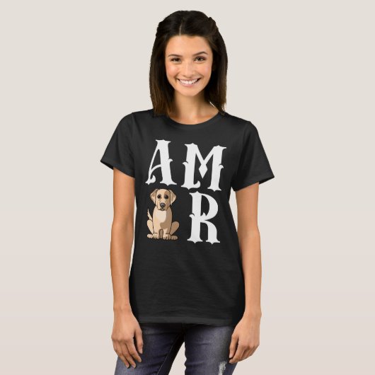 T-shirt Amor Love Labrador Retriever Chien Maman (Devant entier)