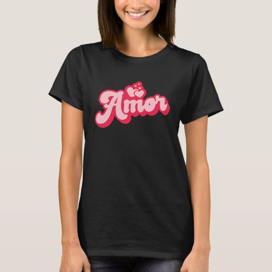 T-shirt Amor pour la Saint Valentin espagnole (Devant)
