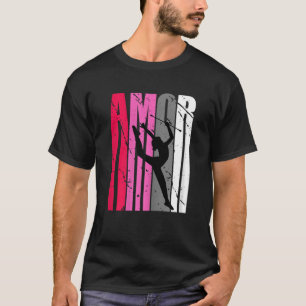 T-shirt Amor Rose Girls Gymnastique rythmique Silhouette P