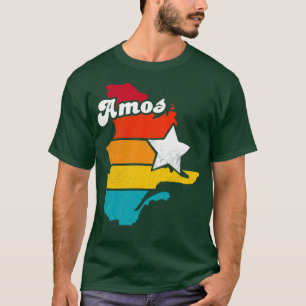 T-shirt Amos Québec Canada Souvenir Vintage en détresse 2