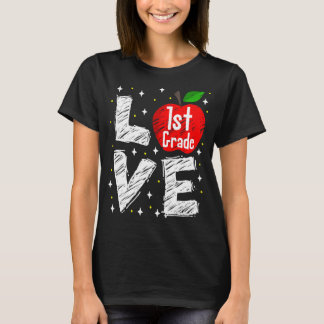 T-shirt Amour 1ère année Apple drôle Retour à l'école ense