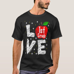 T-shirt Amour 1ère année Pomme Retour à l'école Enseignant