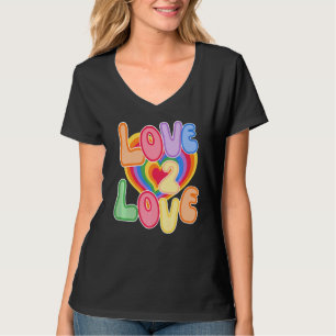 T-shirt Amour 2 Amour Arc-en-ciel esthétique été
