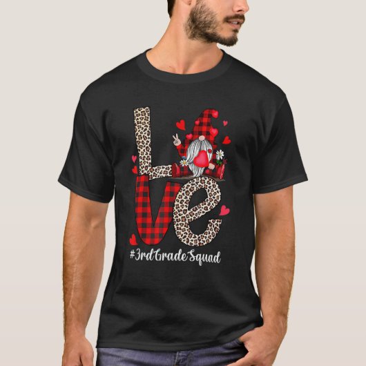 T-shirt Amour 3e année Escadron Gnome Enseignant Saint Val (Devant)