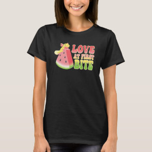 T-shirt Amour À First Bite Watermelon Axolotl Snacks