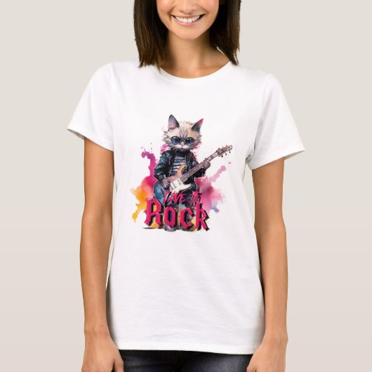 T-shirt Amour À Rock Kitty (Devant)