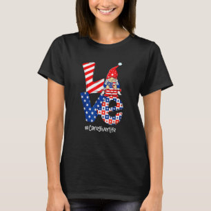T-shirt Amour Aide Soignant Vie Infirmière Stéthoscope Pat