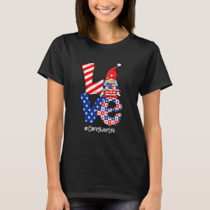 T-shirt Amour Aide Soignant Vie Infirmière Stéthoscope Pat