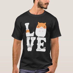 T-shirt Amour Amoureux Hamsters Animaux Jouets Animaux Ama