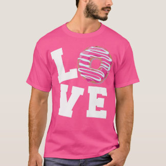 T-shirt Amour amoureux manger beignets c