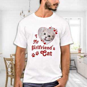 T-shirt Amour amusant Mon chat de copine Photo personnalis