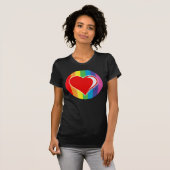 T-shirt amour arc-en-ciel. (Devant entier)