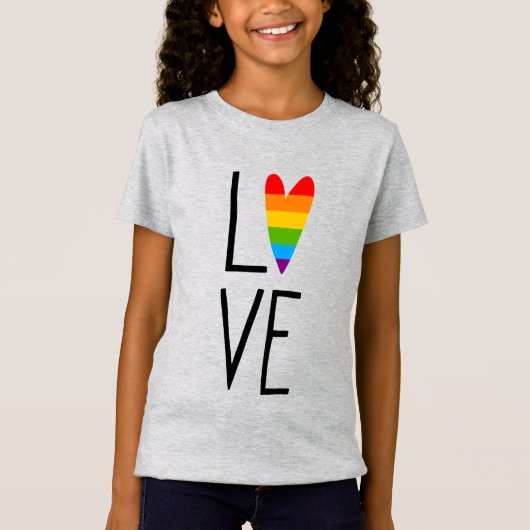 T-Shirt Amour arc-en-ciel (Devant)