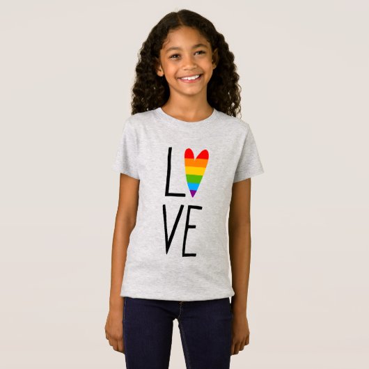 T-Shirt Amour arc-en-ciel (Devant entier)