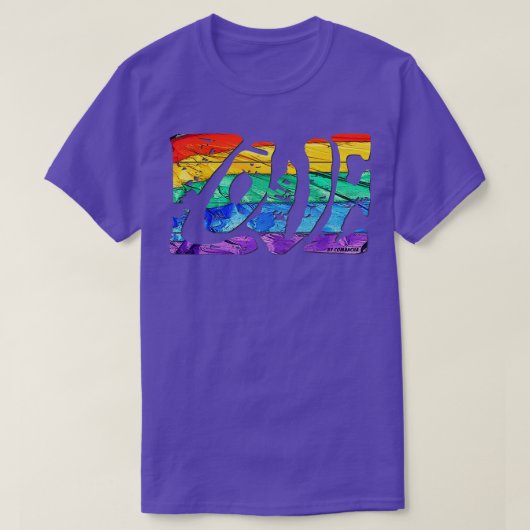 T-shirt Amour arc-en-ciel (Design devant)