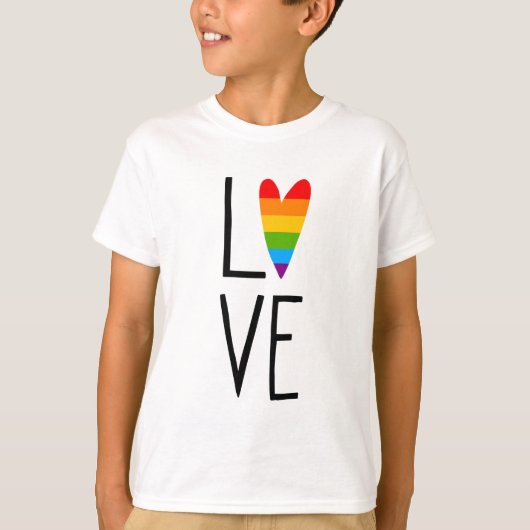 T-shirt Amour arc-en-ciel (Devant)