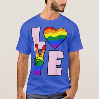 T-shirt Amour Arc-en-ciel drapeau LGBTQ Lesbians Pride Moi