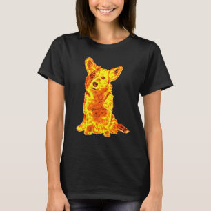 T-shirt Amour ardent Pembroke Welsh Corgi Chien Noir