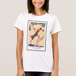 T-shirt Amour Art Déco Vintage, La Balançoire de George Ba