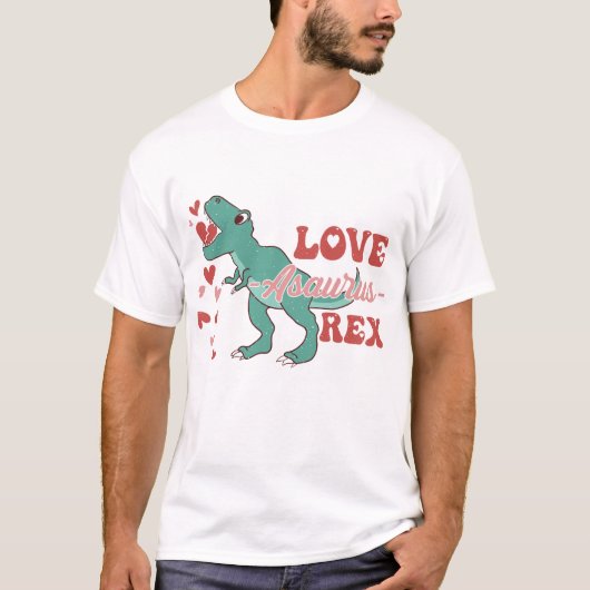 T-shirt Amour-Asaurus Rex drôle (Devant)