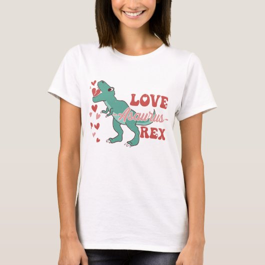 T-shirt Amour-Asaurus Rex drôle (Devant)