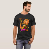 T-shirt Amour Assistant Enseignant Vie Leopard Citrouille (Devant entier)