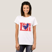 T-shirt Amour-Australie (Devant entier)