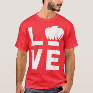 T-shirt Amour Avec Chef Casquette Drôle Cuisine Lover Cook