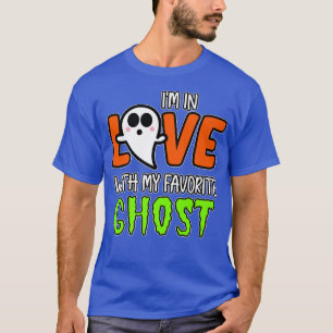 T-shirt Amour Avec Favori Ghost Halloween Citrouille Skele