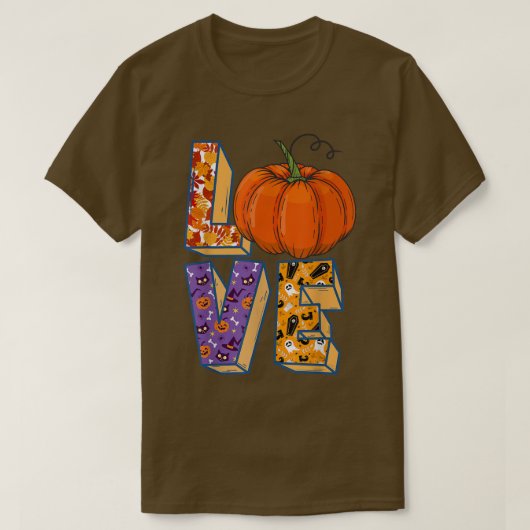 T-shirt Amour Avec Halloween, Araignée, Squelette, Casquet (Design devant)
