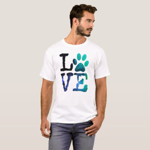 T-shirt Amour, avec la chemise d'empreinte de patte de