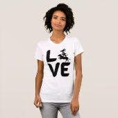 T-shirt Amour avec les animaux comme O, Cheval, Chien, Cha (Devant entier)