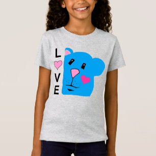 T-Shirt Amour Avec Mignonne Chipmunk Girls Tee
