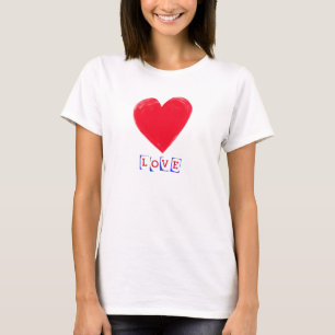 T-shirt Amour avec un grand coeur Cadeau de Saint Valentin