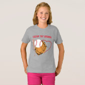 T-shirt Amour baseball, Glove et chauves-souris (Devant entier)
