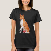 T-shirt Amour Basenji Chien Maman Papa Chiot Mignonne Anim (Devant)