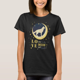T-shirt Amour Berger Allemand Chien Gsd À La Lune