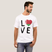 T-shirt Amour - Biélorussie Drapeau (Devant entier)