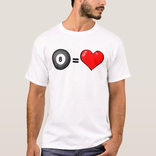 T-shirt Amour Billard  (Devant)