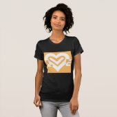 T-shirt Amour blanc et orange (Devant entier)