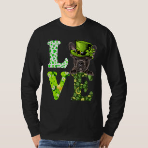 T-shirt Amour Bouledogue Français Saint-Patrick Shamrock I