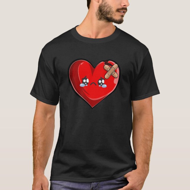 T-shirt Amour brisé du coeur triste Rompre les femmes (Devant)