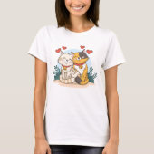 T-shirt amour chat (Devant)