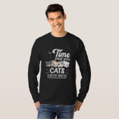 T-shirt Amour Chat Le Temps Passé Avec Chats N'Est Jamais  (Devant entier)