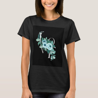 T-shirt Amour chemise typographique à motif de rose floral