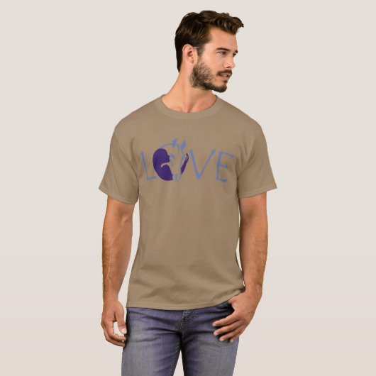 T-shirt amour cheval (Devant entier)
