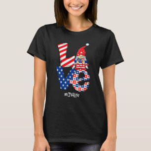 T-shirt Amour Cna Vie Infirmière Stéthoscope Patriotique 4
