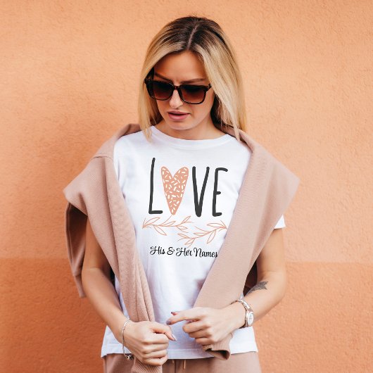 T-shirt Amour- Coeur Boho Saint Valentin