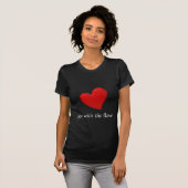 T-shirt Amour, coeur rouge/texte DO-IT-YOURSELF (Devant entier)