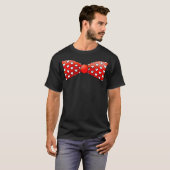T-shirt Amour Coeurs Bow Cravate Valentines Jour Cadeau (Devant entier)
